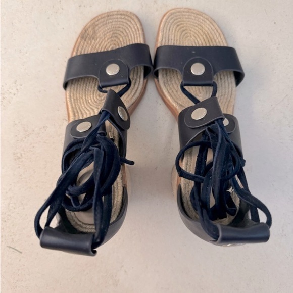 Rag & Bone Eden Navy Heeled Sandal - Picture 9 of 11